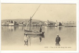 Carte Postale Ancienne Egypte - Suez. View Of The Town During High Water - Suez