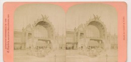 Photographie XIXème Vue Stéréoscopique Exposition Universelle De 1878 Palais Du Champ De Mars Photographe Neurdein - Fotos Estereoscópicas