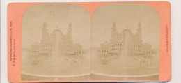Photographie XIXème Vue Stéréoscopique Exposition Universelle De 1878 Palais Du Trocadéro Photographe Neurdein - Stereo-Photographie