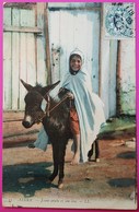 Cpa N° 35 Jeune Arabe Et Son Ane Alger 1905 Carte Postale Algérie Arab Boy And His Donkey Postcard Algeria - Alger