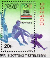 Spezial-Block Olympia 1985 Ungarn Block 175 I ** 220€ Rote No. Weitsprung NOK Bloque Hb Bloc Sport Sheet M/s Bf Hungaria - Commemorative Sheets