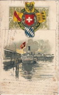 Romanshorn (Thurgovie) Précurseur Lithographie Schiff... / Stdempel Romanshorn 17.III.02 - Romanshorn