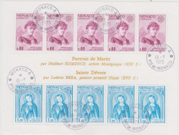 Monaco  1975  Paintings  10v Sheet Used # 83709 - Used Stamps