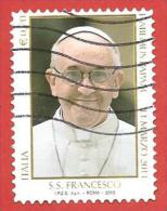 ITALIA REPUBBLICA USATO - 2013 - Pontificato Di Papa Francesco - € 0,70 - S. 3388 - 2011-20: Used