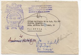 Carta Con Matasello Instituto Nacional De La Salud Ciudad Sanitaria  Barcelona. - Franchigia Postale