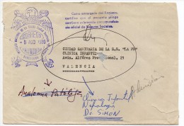 Carta Con Matasello Instituto Nacional De La Salud Ciudad Sanitaria  Barcelona. - Franquicia Postal