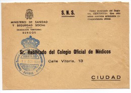 Carta Con Matasello Consejo General De Castilla Y Leon  (burgos) - Postage Free