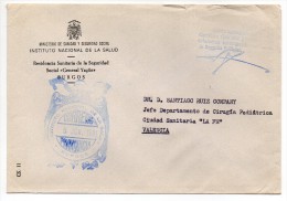 Carta Con Matasello Instituto Nacional De La Salud (Burgos) - Postage Free