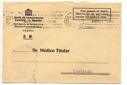 Carta Con Matasello Cuenca - Franchigia Postale