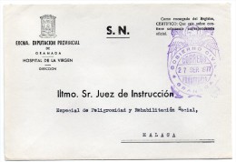 Carta Con Matasello Gobierno Civil (granada) - Franchise Postale