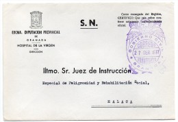 Carta Con Matasello Gobierno Civil (granada) - Franquicia Postal