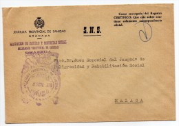 Carta Con Matasello Jefatura Provincial De Sanidad (granada) - Postage Free