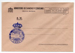 Carta Con Matasello Delegacion Territorial De Sanidad Y Seguridad Social ( La Rioja) - Portofreiheit