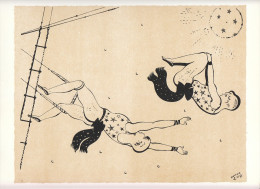 1944 - Cirque Trapèze - Lithographie Originale De Serge - Le Saut Périlleux Au Trapèze - FRANCO DE PORT - Lithographies