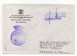 Carta Con Matasello Instituto Nacional De La Salud ( Palencia) - Franquicia Postal