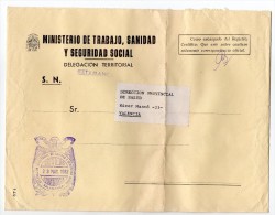 Carta Con Matasello Delegacion Territorial De Sanidad Y Seguridad Social. (salamanca) - Postage Free