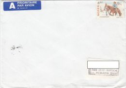 R57773- PEOPLES, HORSES, STAMPS ON COVER, 1996, NORWAY - Cartas & Documentos