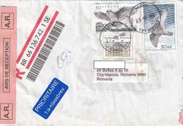 R57777- OWL, FALCON, HOUSE, STAMPS ON REGISTERED COVER, 2004, SWEDEN - Cartas & Documentos