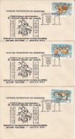 R57889- WINTER CUSTOMS AND TRADITIONS, SPECIAL COVER, 6X, 1991, ROMANIA - Briefe U. Dokumente