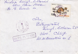 R57901- STOAT, STAMPS ON COVER, 1996, ROMANIA - Covers & Documents