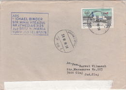 R57910- PLANE, STAMPS ON COVER, 1998, ROMANIA - Covers & Documents