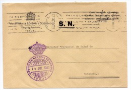 Carta Con Matasellos Diputacion General De Aragon (teruel) - Vrijstelling Van Portkosten