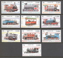 Cuba - 1996 Steam Locomotives MNH__(TH-964) - Unused Stamps