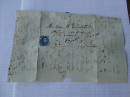 Lettre  De Gand Vers 1857 - 1849-1865 Médaillons (Autres)