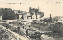 Gard : Pont St Esprit, Quai Bonnefoy-Sibour, Animée - Pont-Saint-Esprit