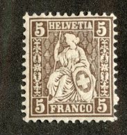3747  Swiss 1881   Mi.#37 *  Scott #61  Cat. .60€ -Offers Welcome!- - Unused Stamps