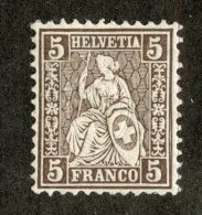 3750  Swiss 1881   Mi.#37 *  Scott #61  Cat. .60€ -Offers Welcome!- - Unused Stamps