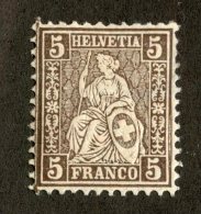 3756  Swiss 1881   Mi.#37 *  Scott #61  Cat. .60€ -Offers Welcome!- - Unused Stamps