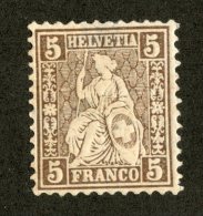 3758  Swiss 1881   Mi.#37 *  Scott #61  Cat. .60€ -Offers Welcome!- - Unused Stamps