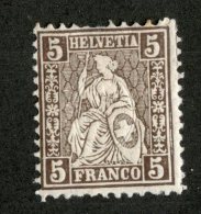 3760  Swiss 1881   Mi.#37 *  Scott #61  Cat. .60€ -Offers Welcome!- - Unused Stamps