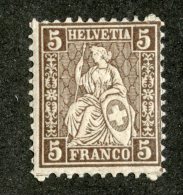 3764  Swiss 1881   Mi.#37 *  Scott #61  Cat. .60€ -Offers Welcome!- - Unused Stamps