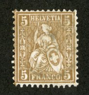 3769  Swiss 1862   Mi.#22c *white Paper  Scott #43a  Cat. 120.€ -Offers Welcome!- - Ongebruikt