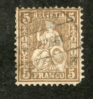 3786  Swiss 1867   Mi.#22c  (o)  Scott #43a  Cat. 2.€ -Offers Welcome!- - Gebruikt