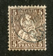 3796  Swiss 1862   Mi.#22a  (o)  Scott #43  Cat. .80€ -Offers Welcome!- - Oblitérés