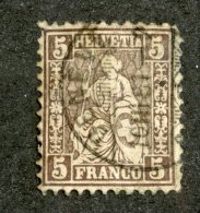 3802  Swiss 1862   Mi.#22a  (o)  Scott #43  Cat. .80€ -Offers Welcome!- - Oblitérés