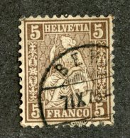 3806  Swiss 1862   Mi.#22a  (o)  Scott #43  Cat. .80€ -Offers Welcome!- - Used Stamps