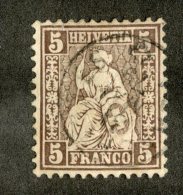 3807  Swiss 1862   Mi.#22a  (o)  Scott #43  Cat. .80€ -Offers Welcome!- - Oblitérés