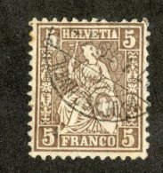 3808  Swiss 1862   Mi.#22a  (o)  Scott #43  Cat. .80€ -Offers Welcome!- - Used Stamps