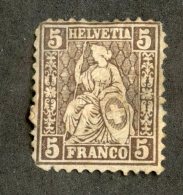 3810  Swiss 1862   Mi.#22a  (o)  Scott #43  Cat. .80€ -Offers Welcome!- - Used Stamps