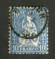 3825  Swiss 1862   Mi.#23  (o)  Scott #44  Cat. 1.€ -Offers Welcome!- - Oblitérés