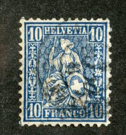 3827  Swiss 1862   Mi.#23  (o)  Scott #44  Cat. 1.€ -Offers Welcome!- - Oblitérés