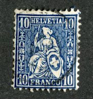 3832  Swiss 1862   Mi.#23  (o)  Scott #44  Cat. 1.€ -Offers Welcome!- - Used Stamps