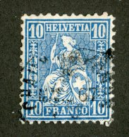 3834  Swiss 1862   Mi.#23  (o)  Scott #44  Cat. 1.€ -Offers Welcome!- - Used Stamps