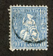 3836  Swiss 1862   Mi.#23  (o)  Scott #44  Cat. 1.€ -Offers Welcome!- - Oblitérés