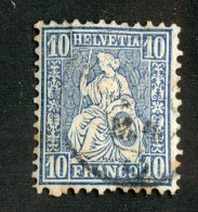 3837  Swiss 1862   Mi.#23  (o)  Scott #44  Cat. 1.€ -Offers Welcome!- - Used Stamps