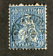 3838  Swiss 1862   Mi.#23  (o)  Scott #44  Cat. 1.€ -Offers Welcome!- - Oblitérés